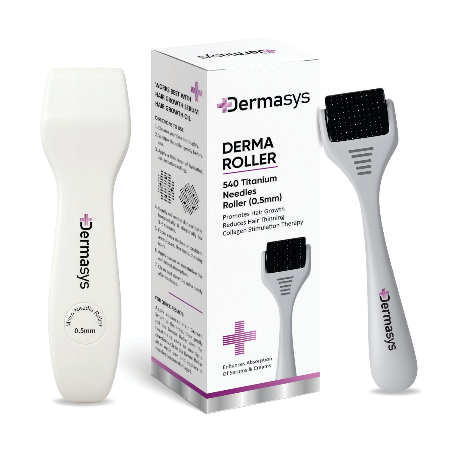 Derma Roller for Hair Growth by Dermasys for thicker hair